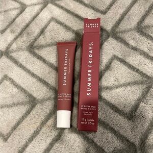 NIB SUMMER FRIDAYS BUTTER LIP BALM:BROWN SUGAR (SHADE) I HAVE other SHADES